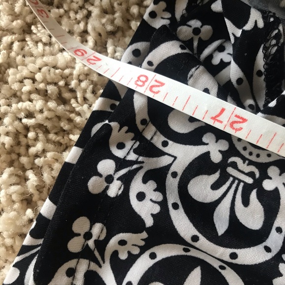 Goddess Black and White Patterned Short Sleeve Top Size Petite XL - Picture 11 of 12